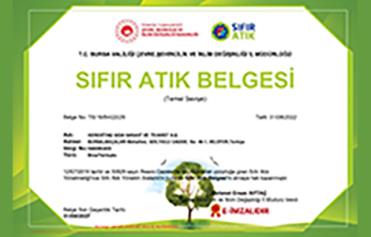 Bursa ve Emirdağ Fabrikalarımıza Sıfır Atık Belgesi!