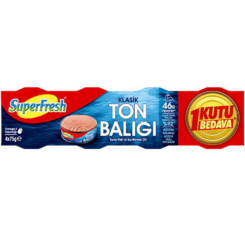 SUPERFRESH AYÇİÇEK YAĞLI TON BALIĞI (4X75 GR)