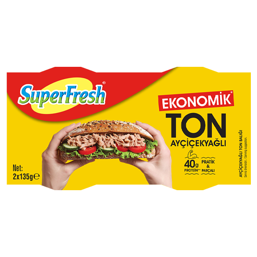 SUPERFRESH AYÇİÇEKYAĞLI EKONOMİK TON BALIĞI(2X135GR)