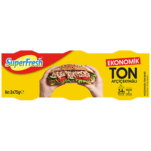 SUPERFRESH AYÇİÇEKYAĞLI EKONOMİK TON BALIĞI (3X75GR)
