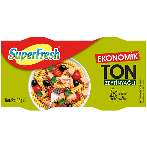 SUPERFRESH ZEYTİNYAĞLI EKONOMİK TON BALIĞI (2X135 GR)