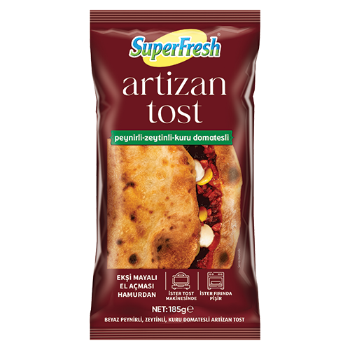 SUPERFRESH ARTİZAN TOST PEYNİRLİ ZEYTİNLİ KURU DOMATESLİ